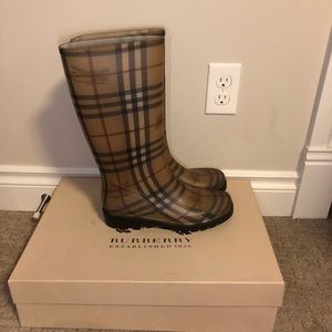 BURBERRY CHECK RAINBOOTS
